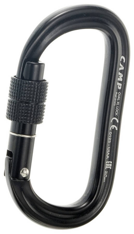 Карабин OVAL XL LOCK BLACK с винтовой муфтой