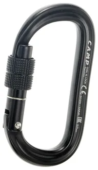 Карабин OVAL XL LOCK BLACK с винтовой муфтой